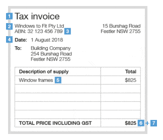 tax invoice example